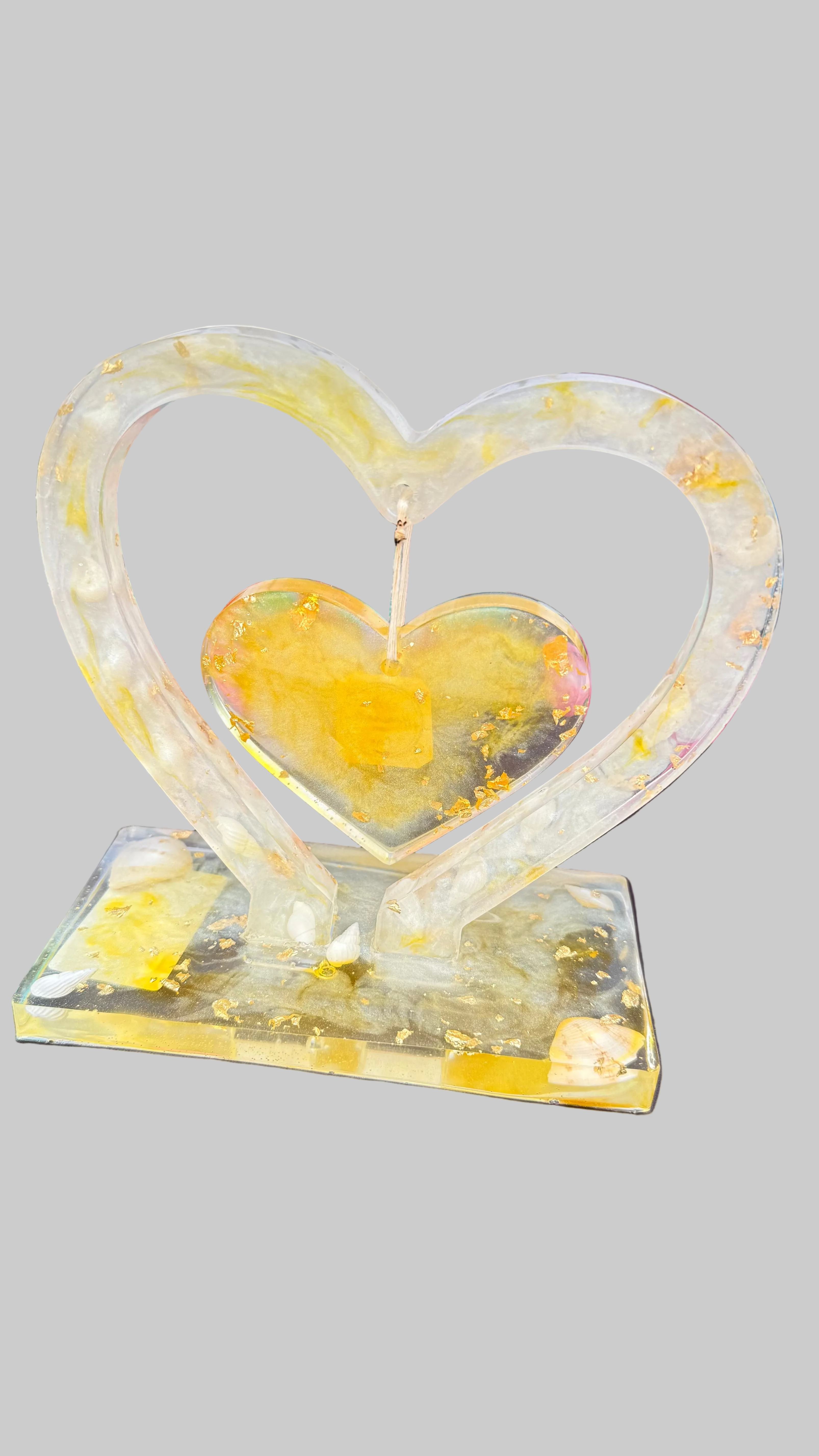 Double Heart with Snails