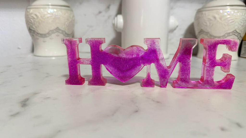 HOME resin letter