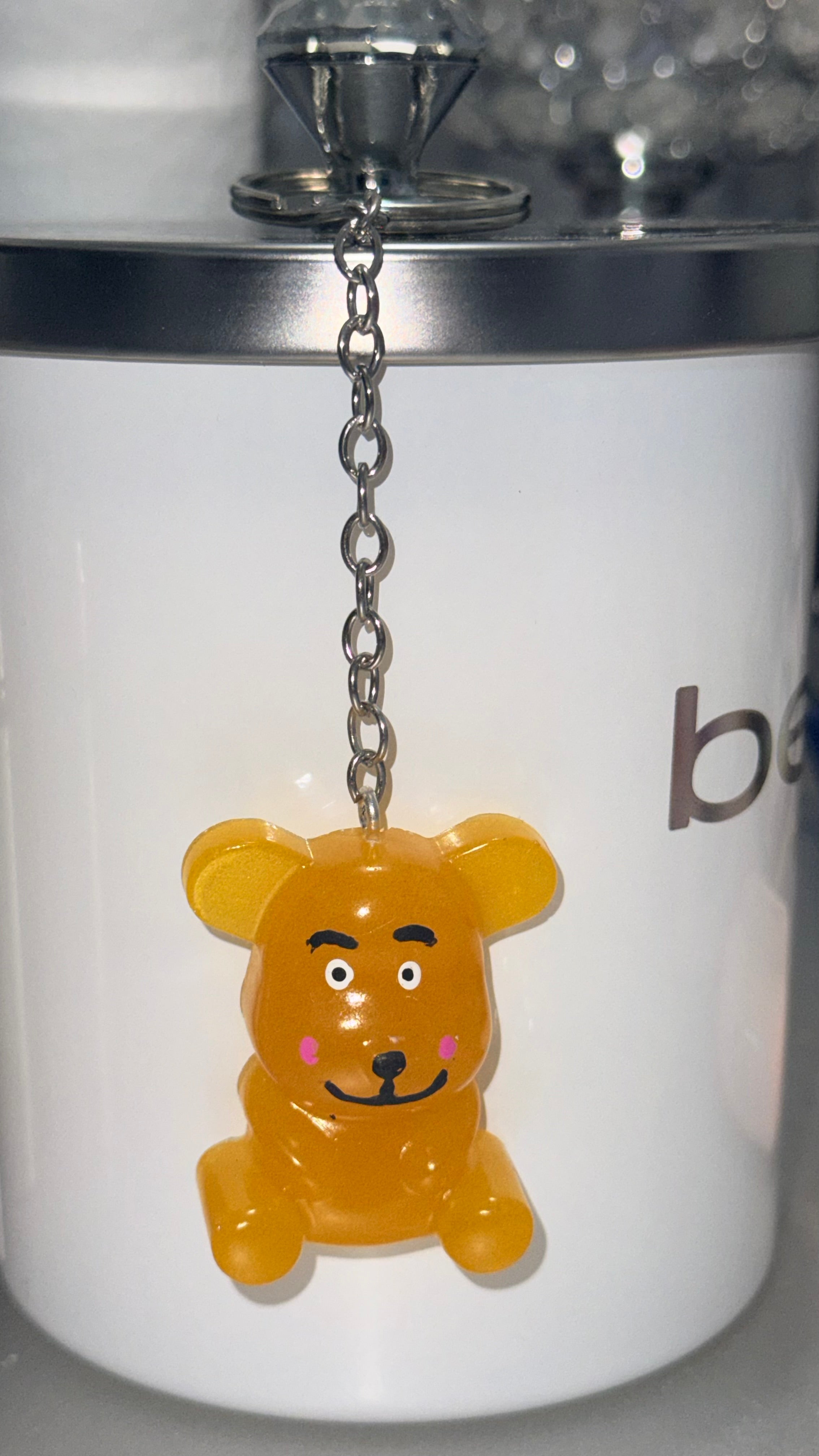 Resin Teddy Bear 1.5” Keychain