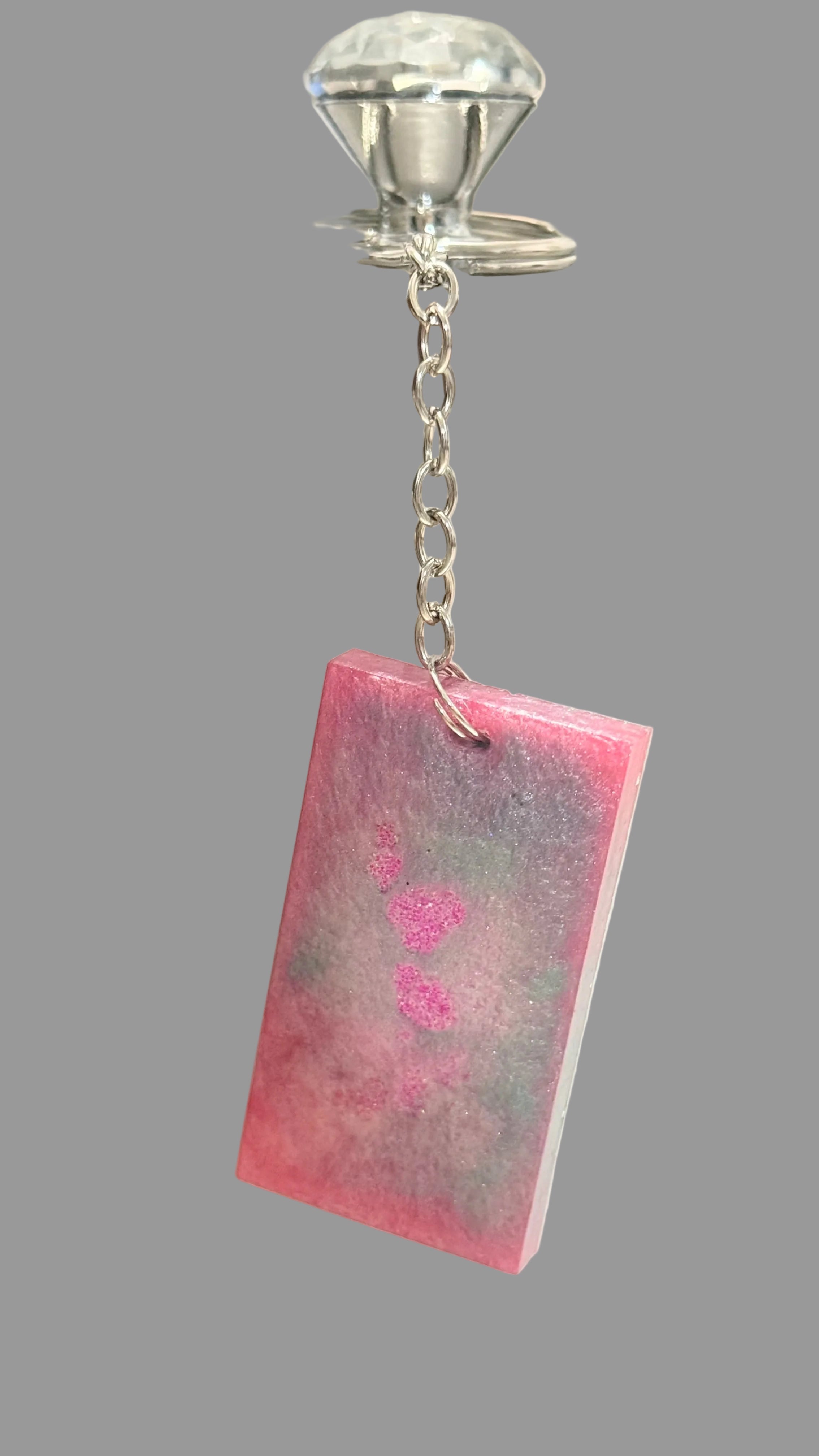 Rectangular Shape 2” Resin Keychain