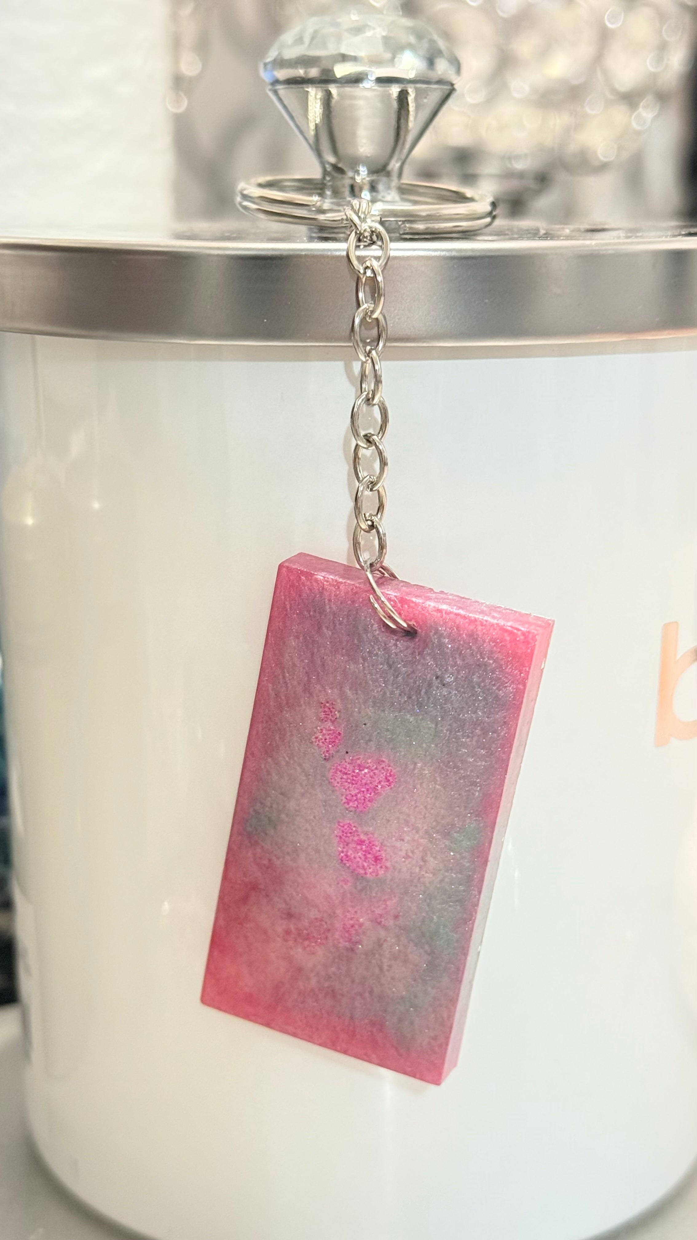 Rectangular Shape 2” Resin Keychain